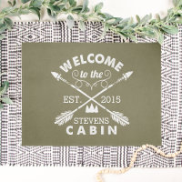 Welcome to the Cabin | Personalized Arrows Olive
