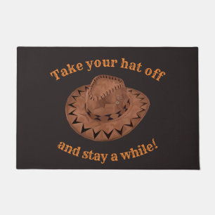 Paillasson Western Cowboy Editable Enlève Votre Casquette