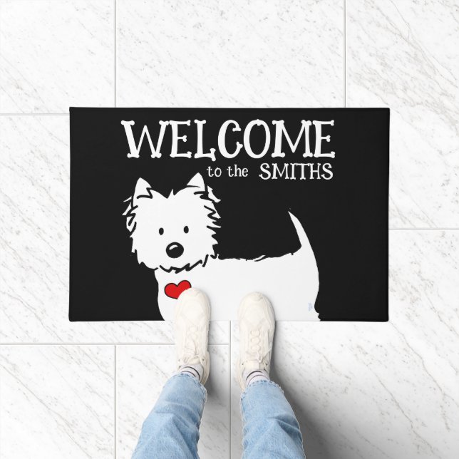 Paillasson Westie Black Welcome Mat (Intérieur)
