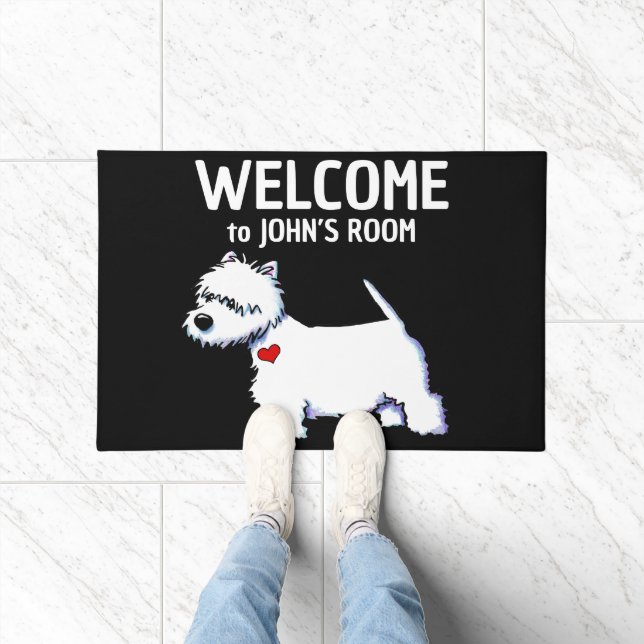 Paillasson Westie Black Welcome Mat (Intérieur)