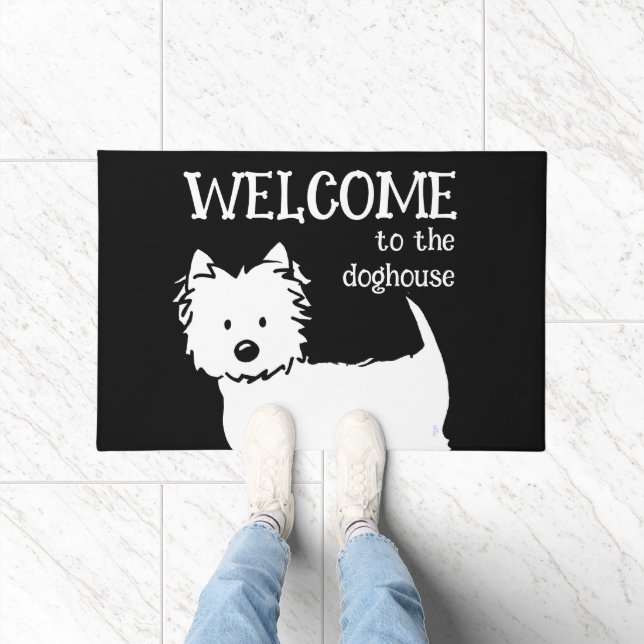 Paillasson Westie Black Welcome Mat (Intérieur)