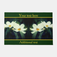 White Cosmos Flowers With Bee Personalized