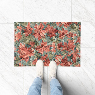 Paillasson William Morris Acanthe Rouille Rouge Sauge Vert