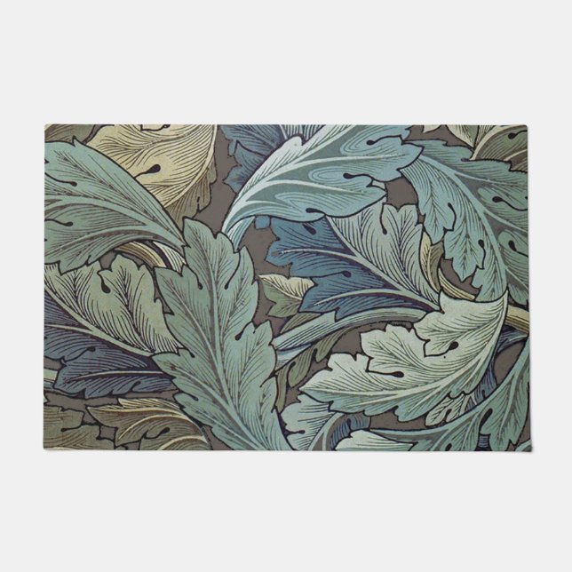 Paillasson William Morris Acanthus Sage Fleur Floral Botaniqu (Devant)