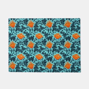 Paillasson William Morris Anemone, Indigo Blue et Coral