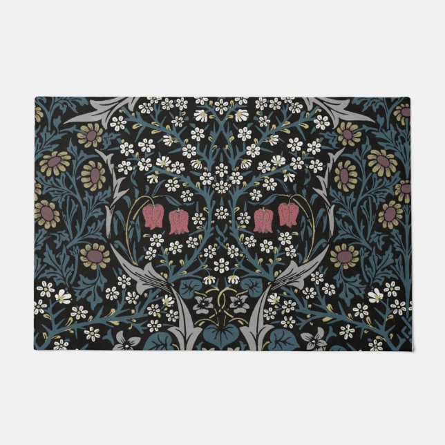 Paillasson William Morris Blackthorn Floral Art Nouveau (Devant)