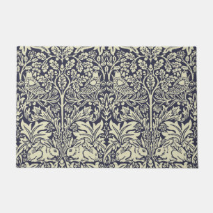 Paillasson William Morris Brer Rabbit Motif bleu Vintage