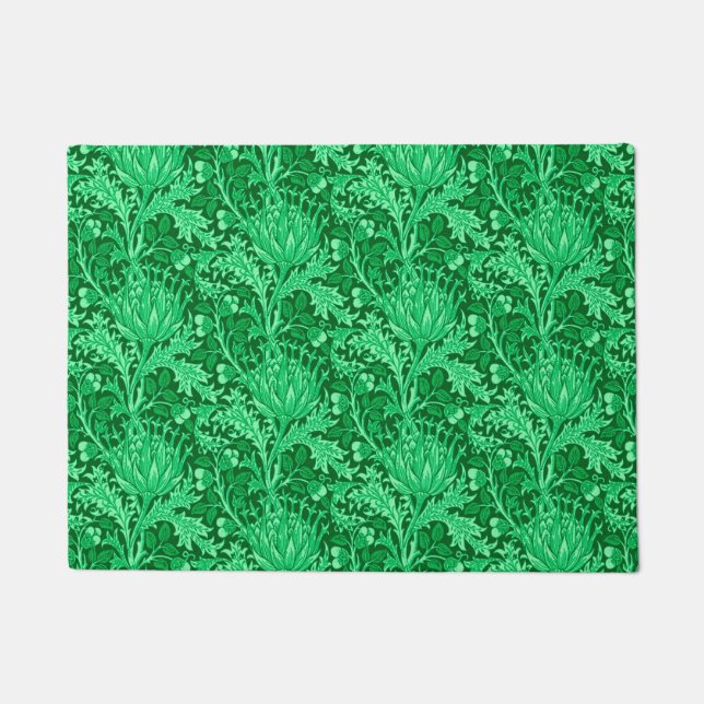 Paillasson William Morris Damask, Emerald Green (Devant)