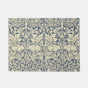 Paillasson William Morris, gris bleu, motif, Art nouveau, vin