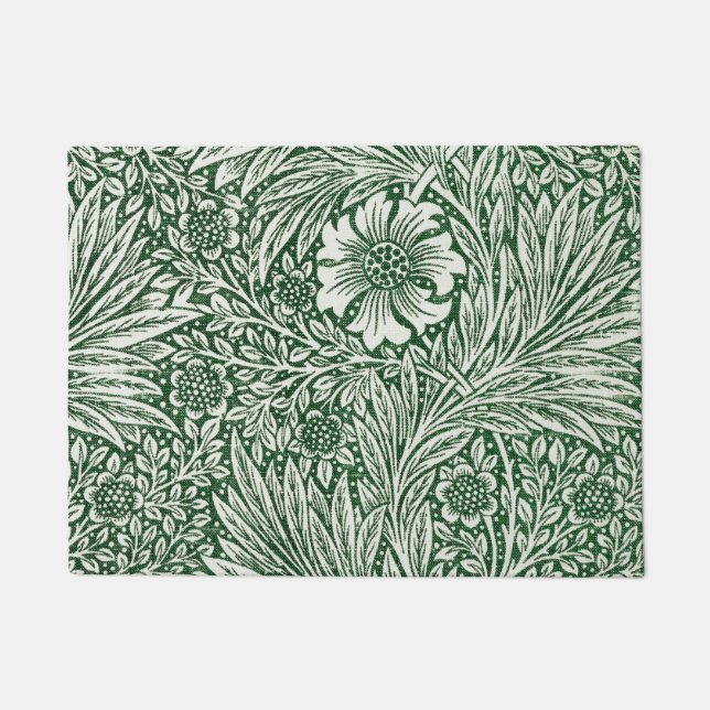 Paillasson william morris marigold fleurs vertes (Devant)