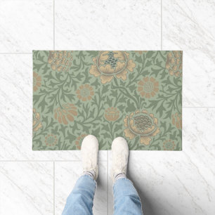 Paillasson William Morris motif floral Grafton vert sauge 