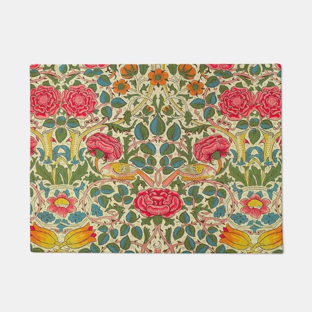 Paillasson William Morris Rose Floral Chintz rose (Devant)