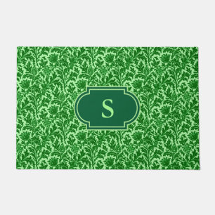 Paillasson William Morris Thistle Damask, Emerald Green