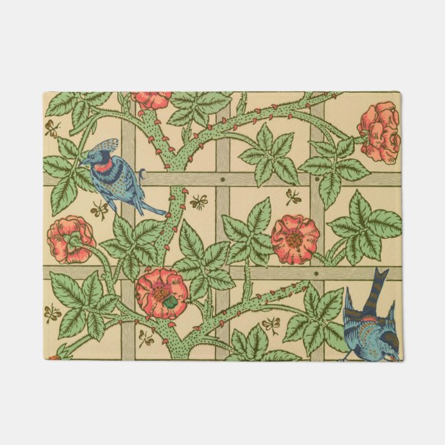 Paillasson William Morris Trellis Design classique de papier  (Devant)