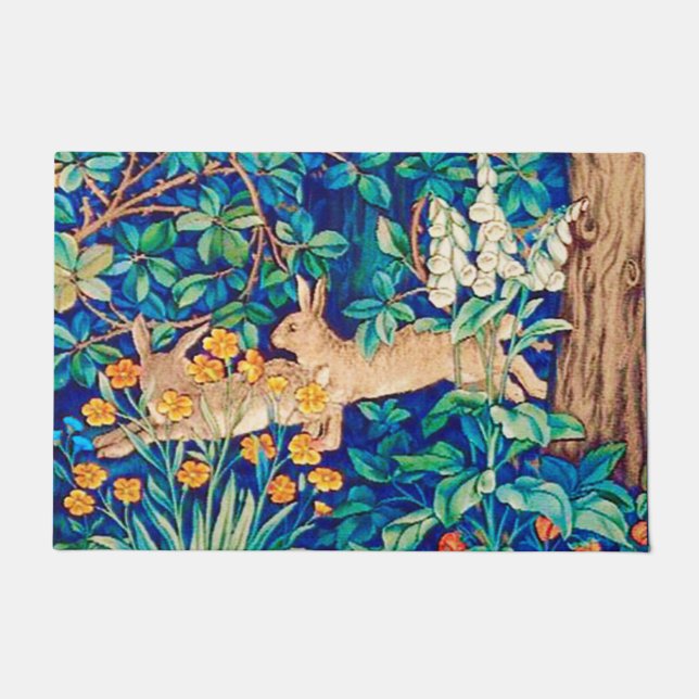 Paillasson William Morris "Two Hares" - Lapins sauvages (Devant)