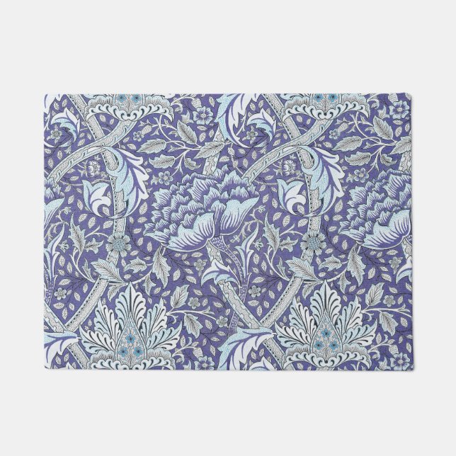 Paillasson William Morris Windrush fleurs bleues (Devant)