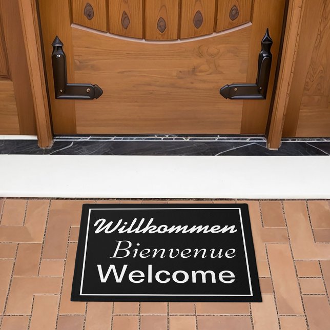 Paillasson Willkommen Bienvenue Bienvenue multilingue (Available in other colors as well!)