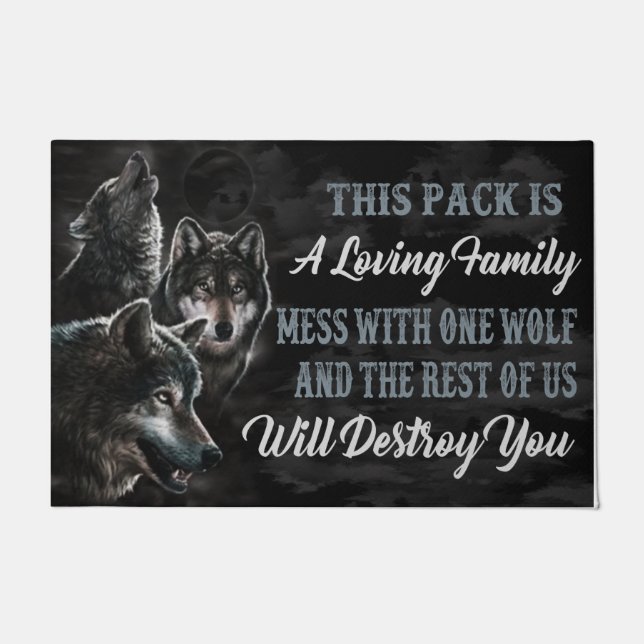 Paillasson Wolf cool Dit Doormat, Citations Amusantes (Devant)