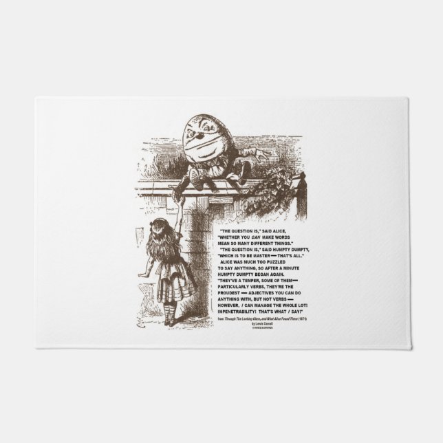 Paillasson Wonderland Alice Humpty Dumpty Conversation Citati (Devant)