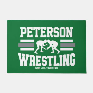 Paillasson Wrestler AJOUTER LE NOM École Athlète Équipe de lu
