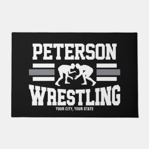Paillasson Wrestler AJOUTER LE NOM École Athlète Équipe de lu
