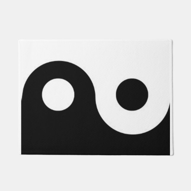 Paillasson Yin yang 18" x 24" Porte Mat (Devant)