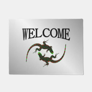 Paillasson Yin Yang Lizards Argent