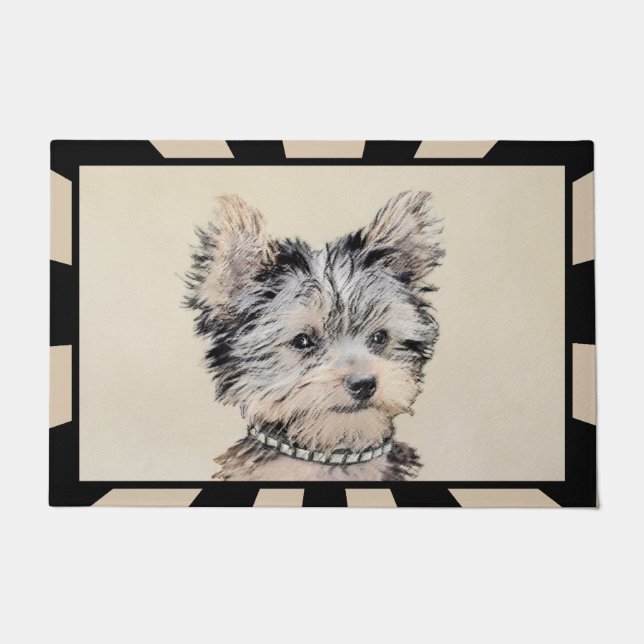 Paillasson Yorkshire Terrier Puppy Peinture Chien original (Devant)
