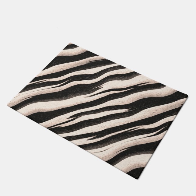 Paillasson Zebra raye une texture transparente + vos idées (Incliné)