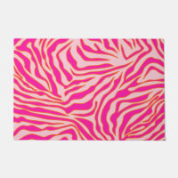 Zebra Stripes rose Orange Poster de animal sauvage