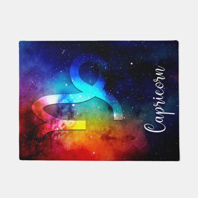 Paillasson Zodiac : Capricorne Space Rainbow (Devant)
