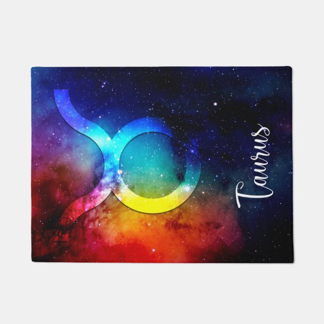Paillasson Zodiac : Taurus Space Rainbow (Devant)