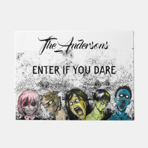 Paillasson Zombies Collage Halloween Style Horaire