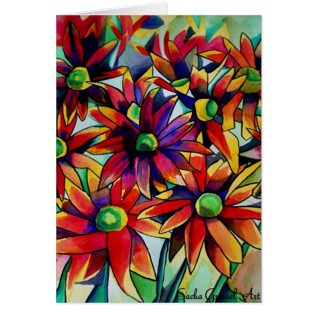 Paille marguerite art fleur sauvage multicolore (Devant)