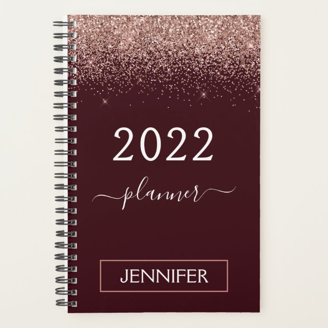 Pailleté Rose Gold Bourgogne 2022 (Devant)