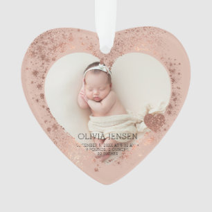 Pailleté Rose Gold Statistiques de Naissance Photo
