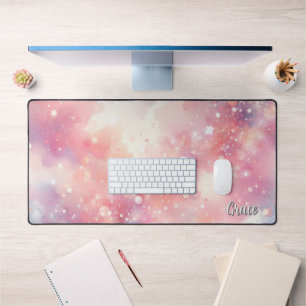 Pailleté Rose Personnalisé Bureau à domicile