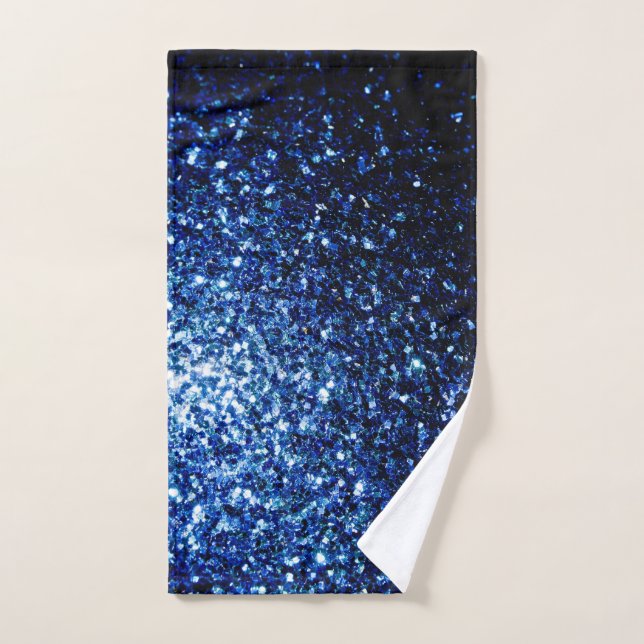 Pailletés bleu foncé (Serviette à main)