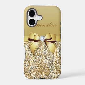 Paillettes, arc et diamant d'or personnalisés