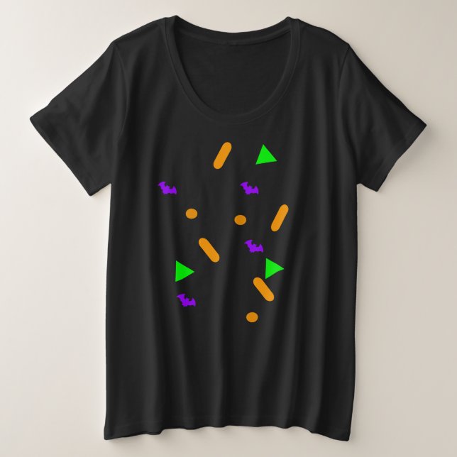 Paillettes de chauve-souris géométriques mignonnes (Design devant)