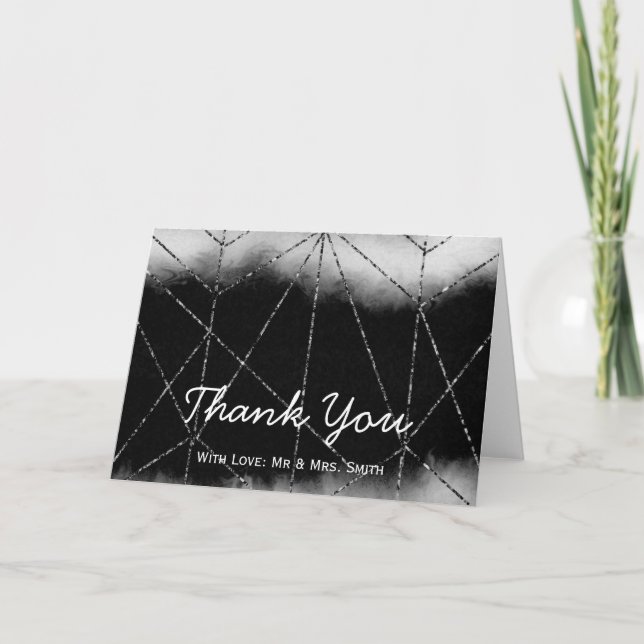 Paillettes de confettis dorés Merci Noir (Devant)