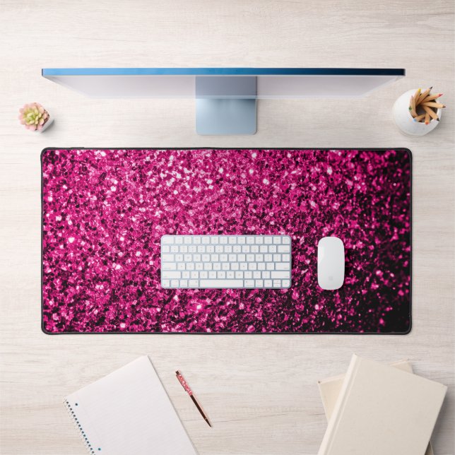 Paillettes de fausse brillance rose chaud (Bureau 1)