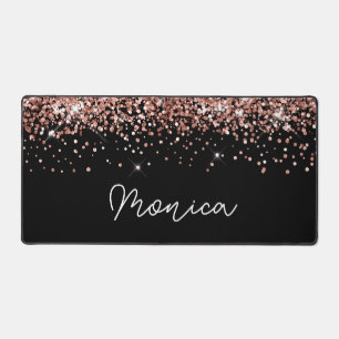 Paillettes de faux or rose et noir