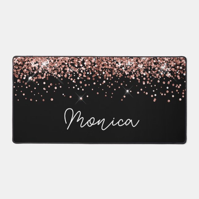 Paillettes de faux or rose et noir (Recto)