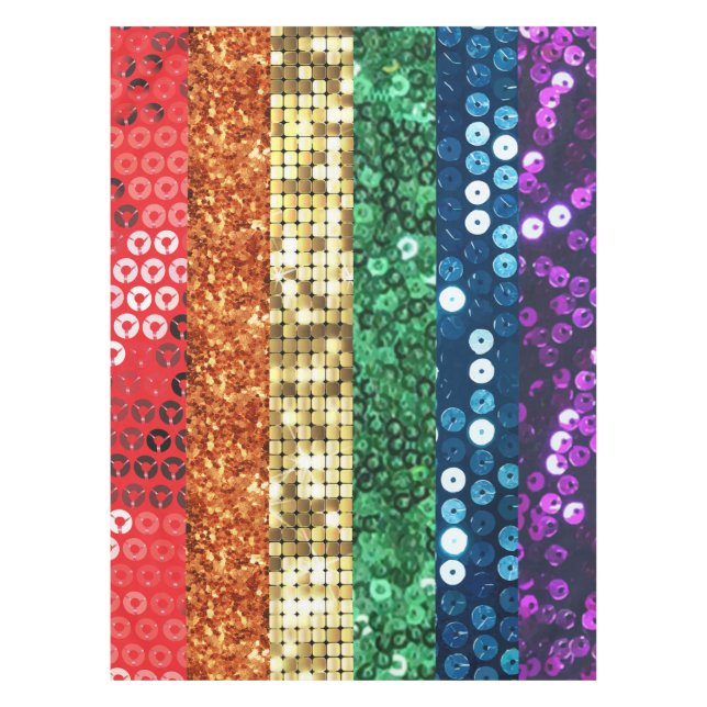 paillettes drapeaux nappe de table (Devant)