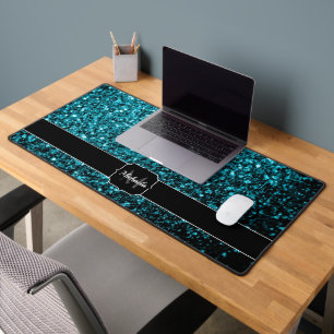 Paillettes fausses bleu aqua Monogramme