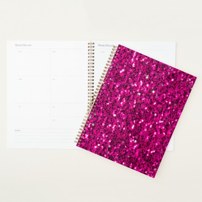 Paillettes fausses scintillantes rose chaud (Devant avec enveloppe)