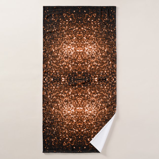 Paillettes marron orange bronze (Serviette de bain)