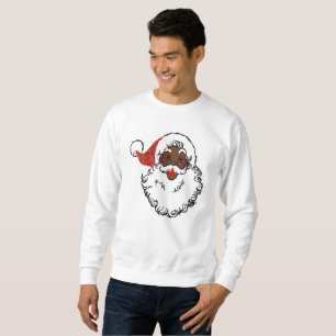 paillettes noir santa claus homme sweatshirt