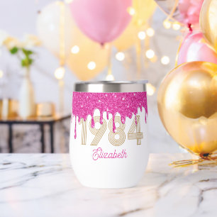 Paillettes roses coulantes or 1984 40e anniversair